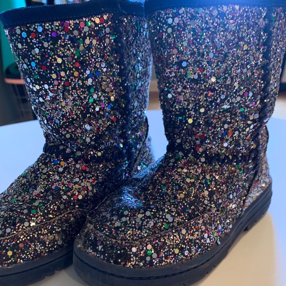 glitter winter boots